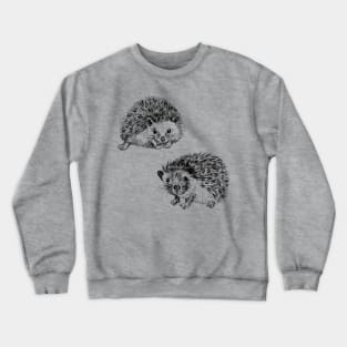 Cute Hedgehogs Print Crewneck Sweatshirt